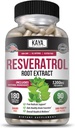 Kaya Naturals - cápsulas de resveratrol - Suplemento Anti envejecimiento - Antioxidantes con soporte cerebral - Beneficios máximos - 180 cápsulas vegetales