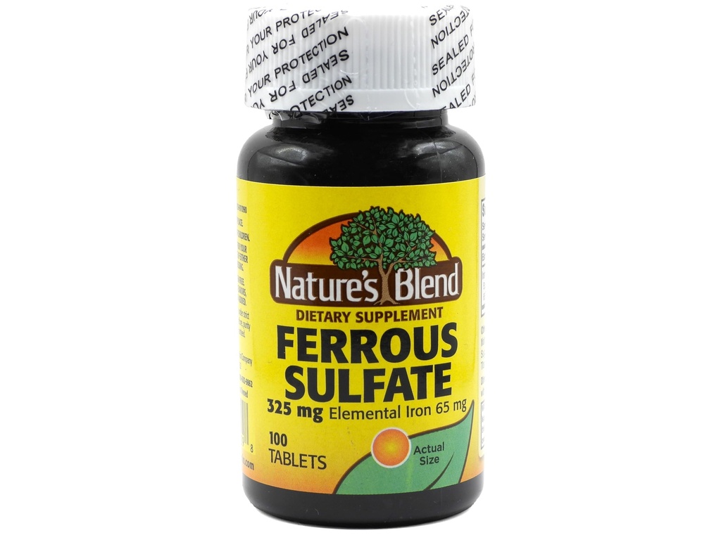 Sulfato Blend Iron Ferrous 325mg BPK, surtido, tabletas, 100 Condes
