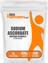 BulkSupplements.com Sodium Ascorbate Powder - for Immune Support, Sodium Ascorbate Vitamina C - Buffered Vitamin C, Gluten Free, 2g per Serving, 500g (1.1 lbs) (Pack of 1)