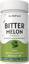 Bitter Melon Fruit Capsules 500mg ← Momordica charantia tención 10:1 Extracto Silencio Pure " Potent Herbal Supplement Silencio Non-GMO, Gluten-Free GMP-Certified Sustainably Sourced (60 Count (Pack of 1))