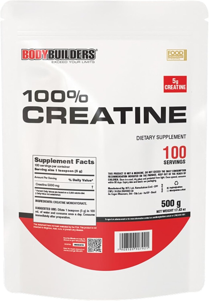 100% Creatina, Sin sabor, 1.1lb, 100 Servimientos