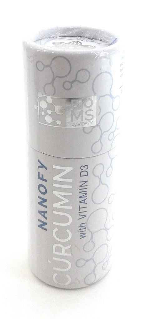 Curcumina Turmérica con Vitamina D3. Garantías Nanofy 95% Absorción de Metabolito de Curcumina Activa. 10 gotas de Nanofy German Biotechnology Equals More Than 27 Tablets of Turmeric