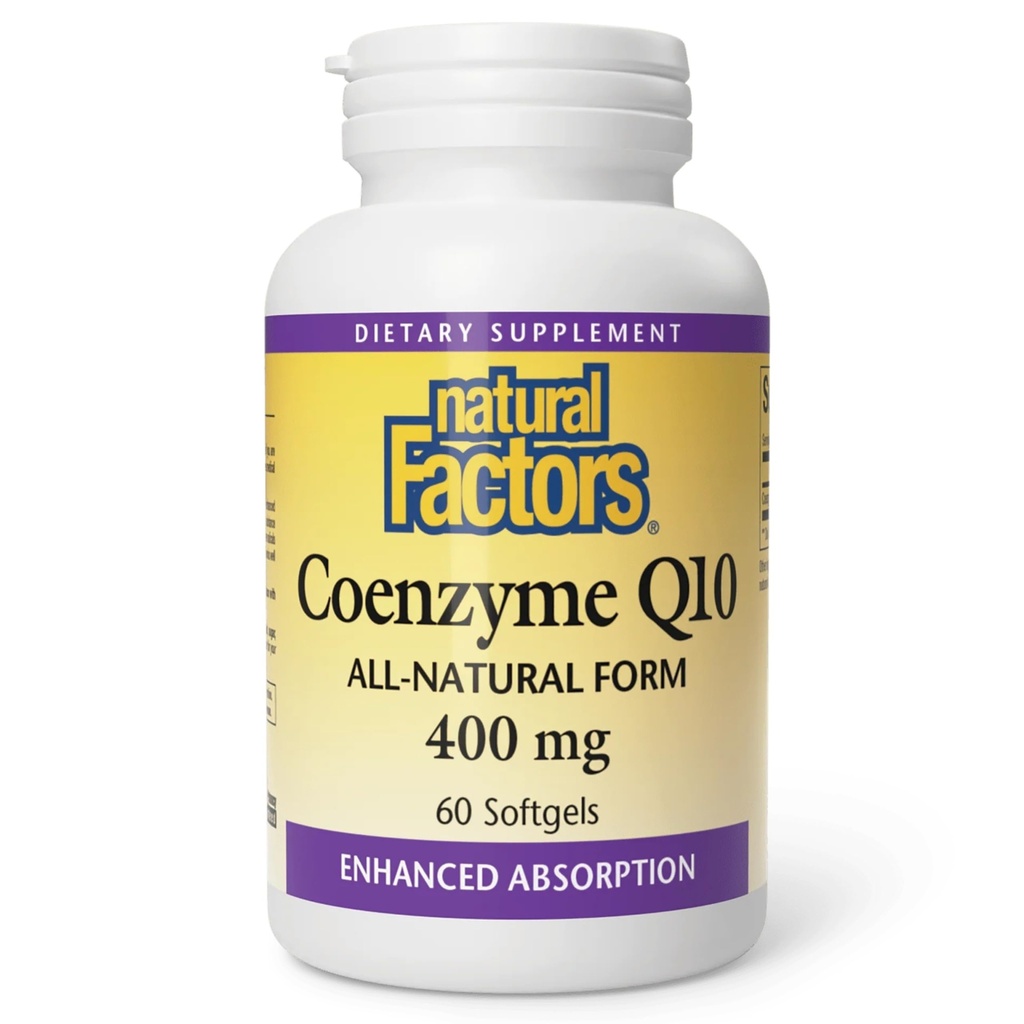 Natural Factors Coenzyme Q10 400mg Softgels, 60-Count