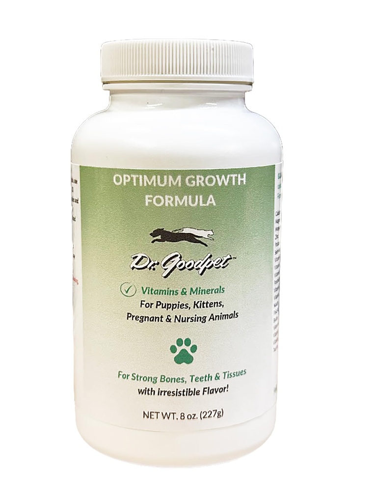 Dr. Goodpet Optimum Growth - All Natural Kitten &amp; Puppy Care Multi-Vitamin/Mineral Powder