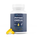 Physio Omega 2400mg Fish Oil con Omega 3 Fatty Acid Suplemento - Heart & Brain Health Supplements for Adults - Non-GMO, Burpless, Light Citrus Flavor, Fuente sostenible - 60 Softgels, 30-Day Supply