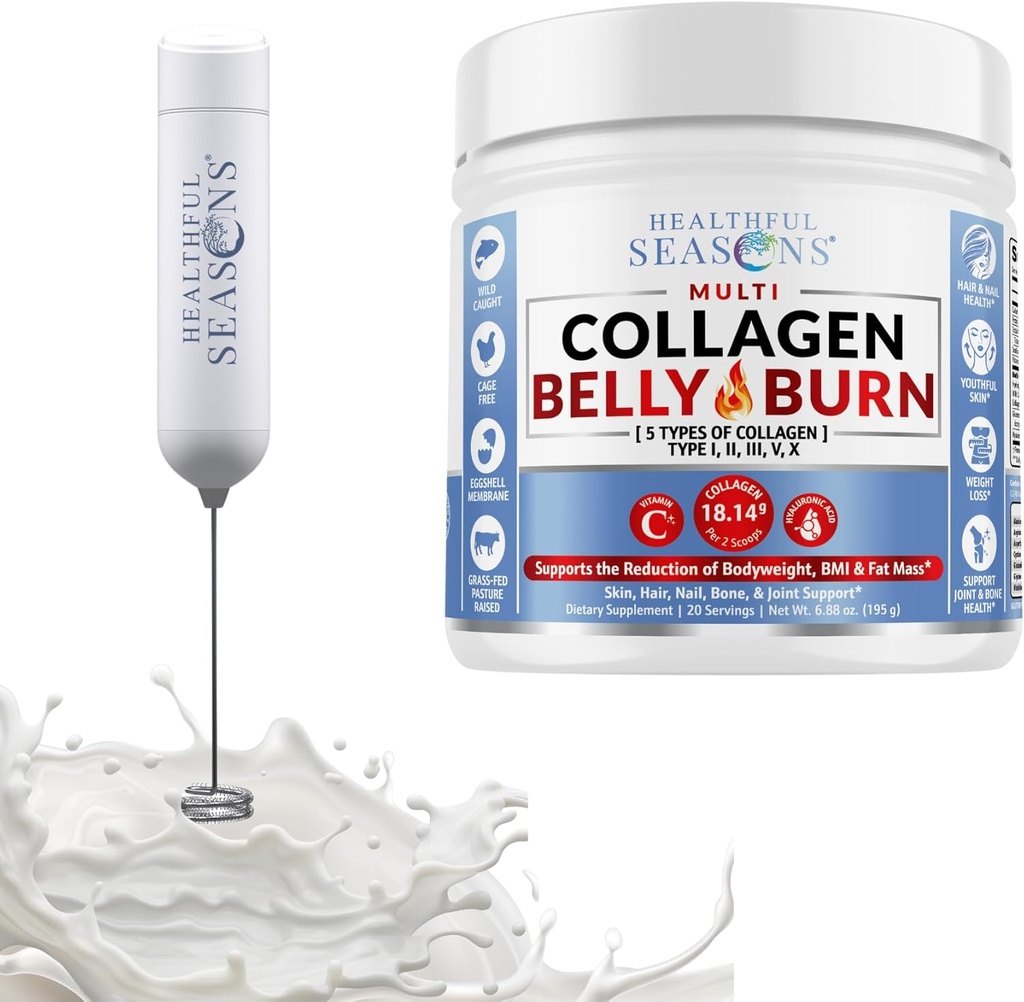 Estaciones sanas Collagen Belly Burn con WhiskFit Frother