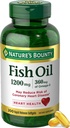 Suplementos de la naturaleza Bounty Fish Oil Omega 3 - Apoya la salud del corazón, 1200 Mg Fish Oil, Omega-3, 200 Softgels (Pack of 1)