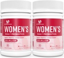 Probióticos para Mujeres - 300 Billones Probiótico CFU, 12 Strains Probióticos con Prebióticos Arándano, Probiótico femenino seleccionado para la salud vaginal y urinaria de las mujeres, 120 cápsulas