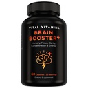 Vitaminas Vitales Suplemento Cerebro Nootrópico Plus - para Memoria, Focus, Concentración, Energía Neuro, Claridad - con los salones Mane de León - 60 cápsulas