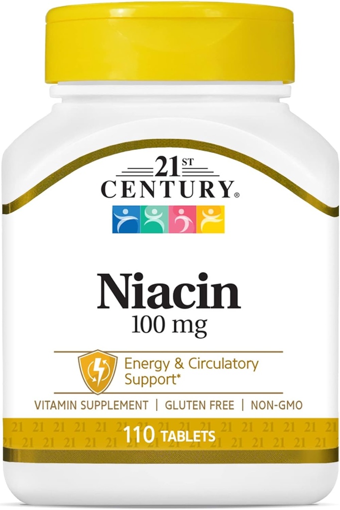 Tablas de niacina del siglo XXI, 100 mg, 110 conteo