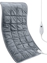 Almohadilla de calefacción de 17''x 33" XXXL Almohadilla de calefacción eléctrica para el alivio de dolor de espalda, 5LBS con 6 Ajustes de calor 2H Almohadilla de calor para brazos hombros