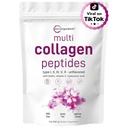 Micro Ingredientes Péptidos multi colágeno Polvo, 2lb TENIDO Tipo I, II, III, V, X + Biotina, Vitamina C & ácido hialurónico TENIDO Desarrollado TENIDO Apoyo Pelo, Esquía &amp; Salud Conjunta TENIDO Keto, No GMO