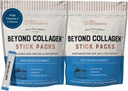 Conscious Beyond Collagen Peptides Powder Unflavored Packets-Hydrolyzed Collagen Powder-Hair Esquí Nail & Soporte Conjunto- Multi Tipo Collagen Suplementos para Mujer & Hombre 30 Pack (2pk)