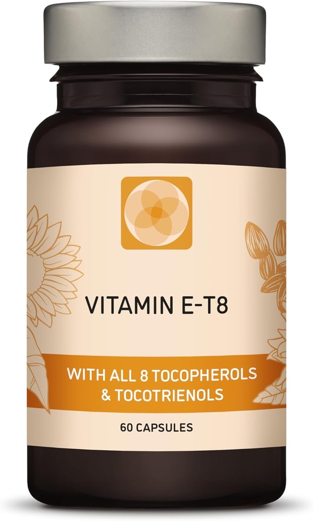 Ultra Tocotrienol 200mg Vitamina E Vegan – Todos los 4 tocotrienols - Alpha Tocotrienol + Beta Tocotrienol + Gamma Tocotrienol + Delta Tocotrienol – No Tocopherols - Complejo Único de Tocotrienol