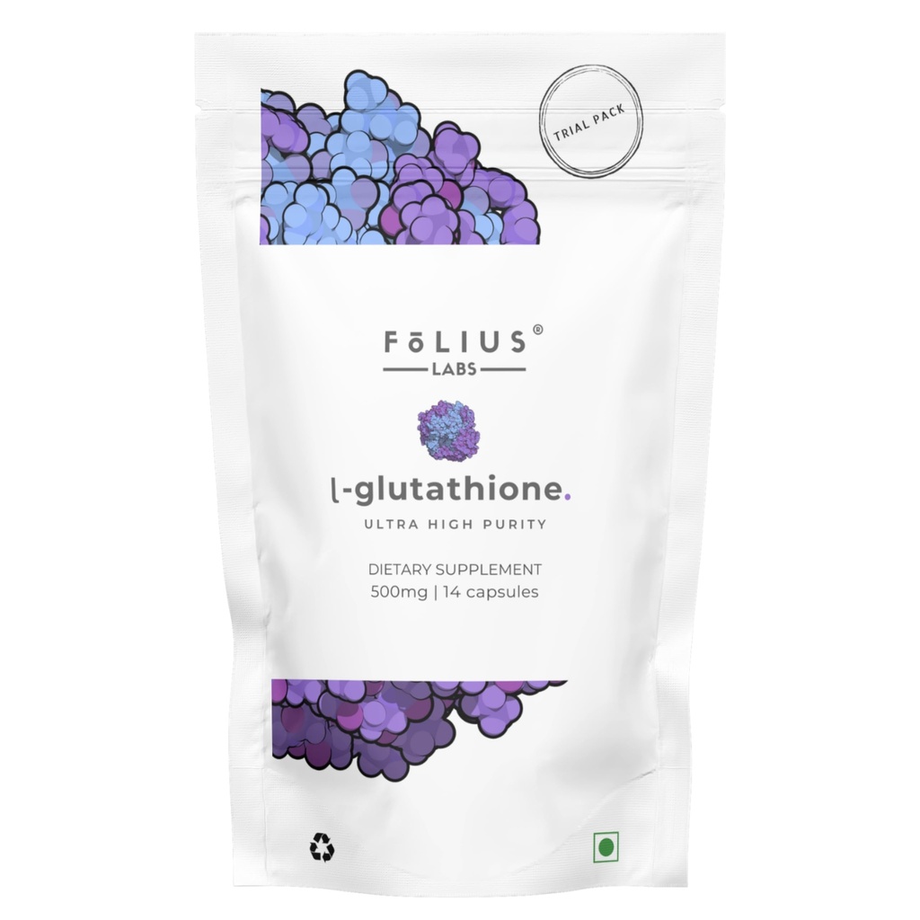Ultra High Strength L-Glutathione 98% Suplemento - 500mg Concentrated Formula, Reducido L-Glutathione Suplemento - (7-Day Trial Pack)