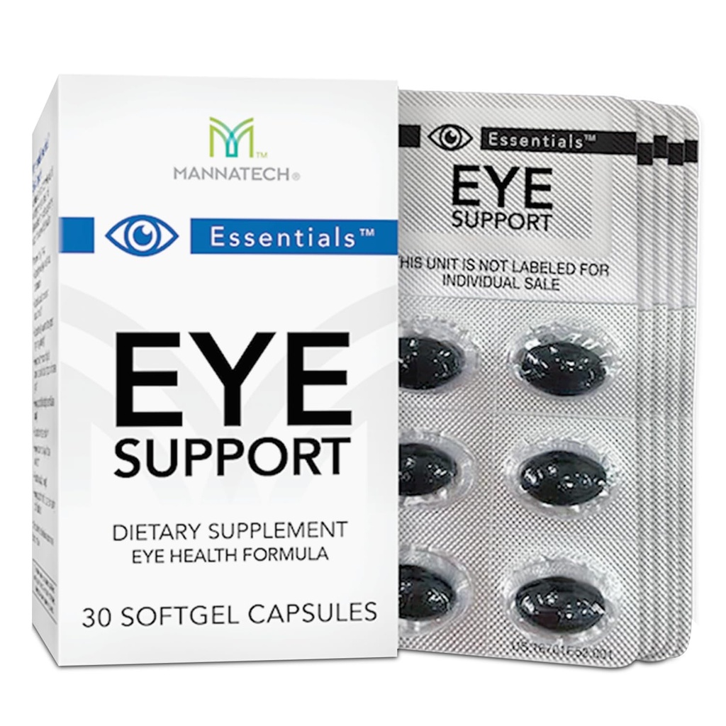 Mannatech Eye Care Supplement, Supports General Eye Health Sight Care Supplement w/Lutein & Zeaxanthin. Soporte de ojos 30 Softgels.