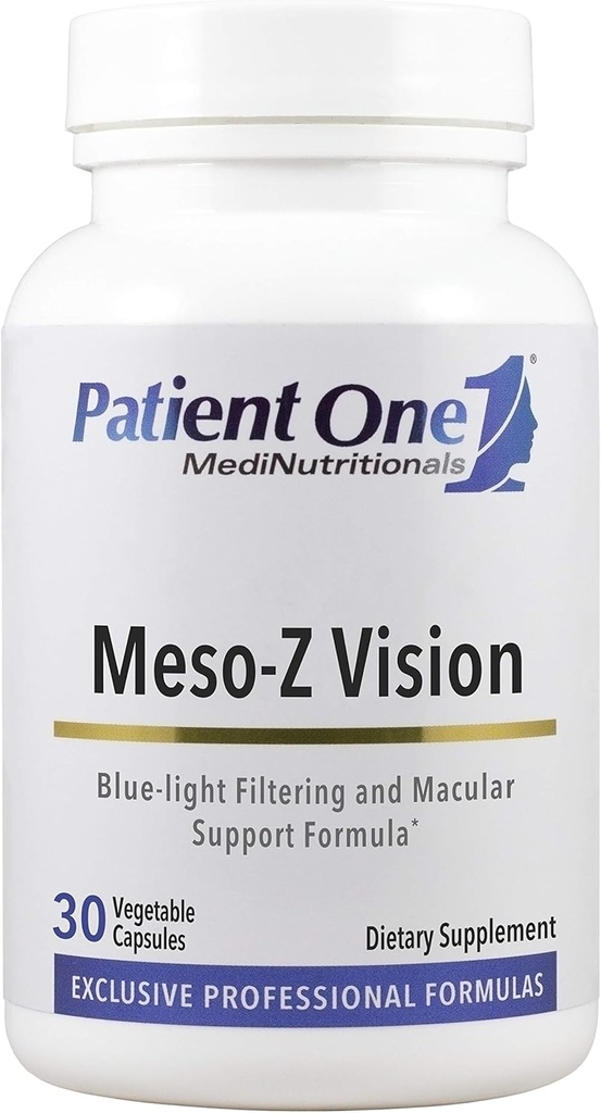 [BRSWG2YLO4MWMFLU] Paciente One Meso-Z Vision tención Suplemento para apoyar la salud de los ojos y la luz azul Filtro* Silencioso con Lutein, Zeaxanthin y Meso-Zeaxanthin