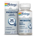 SOLARAY Mycrobiome Probiotic Colon Formula, Vegan, Función Digestiva, Colon Health, e Immune System Support, 50 Billion CFU, 18 Strains, Prebiotic Inulin, 60-Day Guarantee, 30 Servings, 30 VegCaps