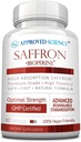 Aprobado Science® Saffron Estándarizado a 3% Crocin, 2% Safranal - Alta absorción BioPerine - Vegan, 60 cápsulas - Pack de 1
