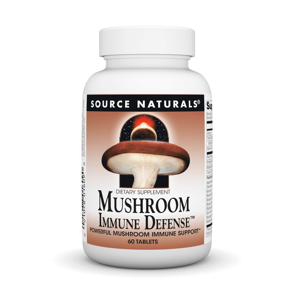 Fuente Naturals Mushroom Immune Defense, Powerful Mushroom Immune Support*, 16 Blend Complex - 60 Tablets