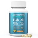 Fish-Oil Omega3-Fatty Acids-Supplement Small-Softgels - 180Count 1440mg para los ojos sanos del cerebro del corazón Soporte Alto EPA DHA Fácil de Tragar