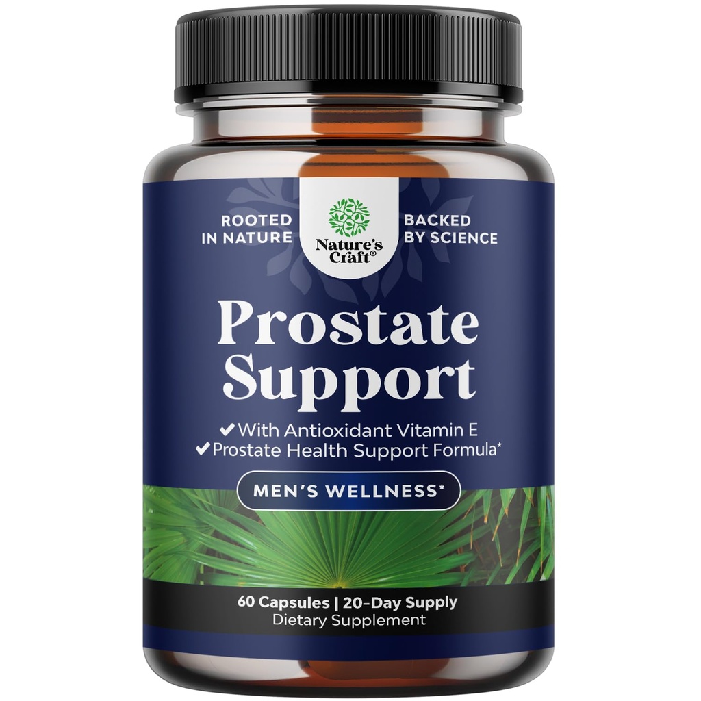 Herbal Saw Palmetto Male Supplement - Potent Pygeum and Saw Palmetto Extract with Beta Sitosterol " Green Tea Supplements for Adult Males for Urinary Tract Support &quot Frequent Urination - 60 Capsules