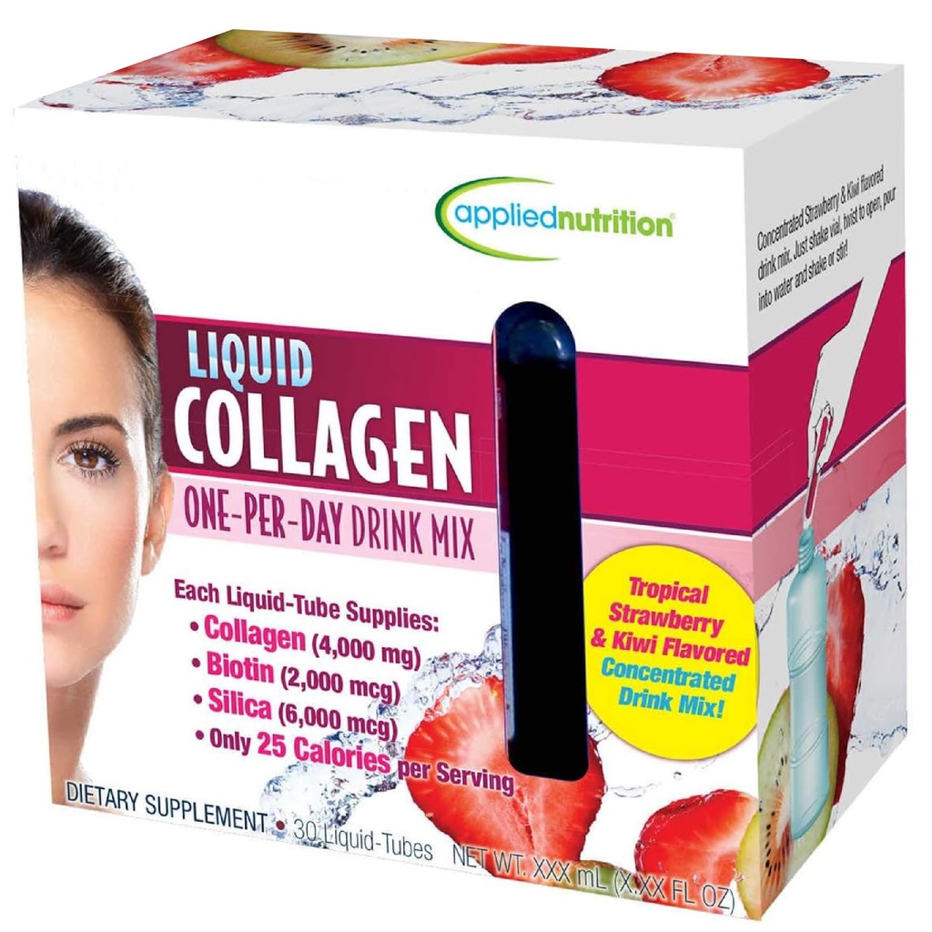 Nutrición Aplicada Liquio de colágeno mezcla 4000 mg, 30 tubos