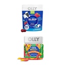 OLLY Kids Sleep Gummy, Melatonin, L Theanine, Chamomile, 60 Conde y los niños multivitamina Gummy Worms, Vitaminas A C D E Bs Zinc, 70 Conde