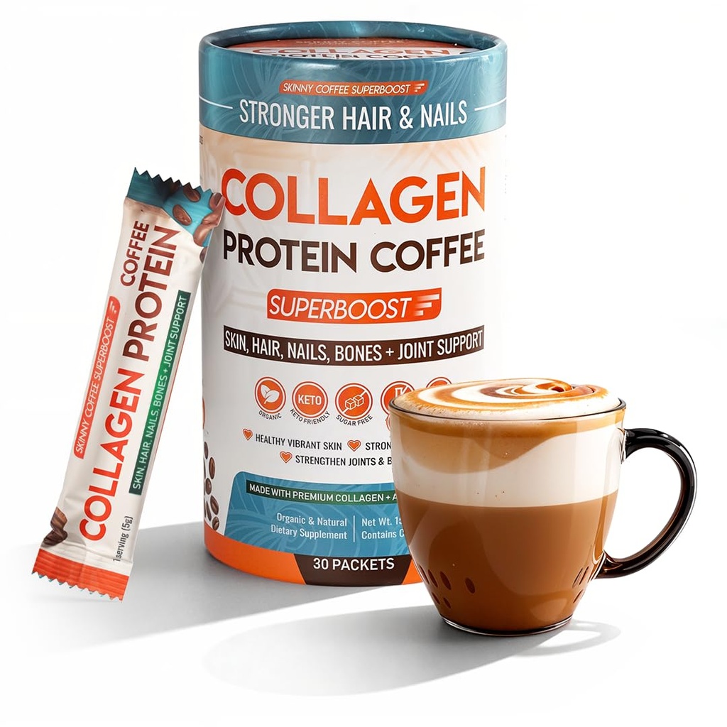 Colagen Protein Coffee Peptides Powder – para un mejor enfoque, energía, digestión, ruborización &amp; inmunidad para mujeres " Hombres vivientes apoya la piel, el pelo, la uñas, la piel, el hueso " salud conjunta ← 30 serviendo