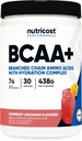 Nutricost BCAA + Polvo de hidratación (Raspberry Lemonade) 30 Servimientos - Aminoácidos de cadena ramificados con complejo de hidratación - Gluten-Free, Non-GMO