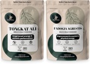 Tongkat Ali Powder para Hombre 200:1 Extracto, Fadogia Agrestis Extracto Polvo para Hombre 50:1 Concentración 5oz Suplemento