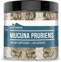 Elementos tercos Mucuna Pruriens Extracto, 200 cápsulas, sin aditivos o artillerías