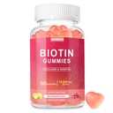 Biotina 10000mcg Keratin Collagen Gummies Suplementos Pelo uñas Vitaminas Pelo diario Crecimiento de uñas &amp; Fortaleza Gummies para Mujeres Biotina Vegana y Vitamina C Gummy 60 Con