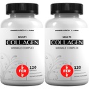 Laboratorios de investigación 2 para 1 Píldoras Promo 240 Collagen - 6000 mg Por día. Grass Fed Anti-Aging Support for Skin, Joints, Tendons, Bones, Hair and Nails. Paleo Friendly. Collagen Peptides Powder Suplemento...