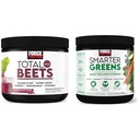 Factor de fuerza Beta de remolacha Total Powder de mezcla de superalimentos con nitratos para soportar la circulación, Flujo de sangre &amp; Verdes más inteligentes Powder de bienestar diario para apoyar energía, inmunidad " Digestión