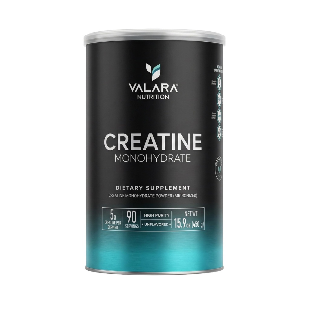 Cretina Monohydrate Micronized Powder 450g, 90 Servings, 5000mg Por Serv (5g) Unflavored, Vegan y Keto Friendly