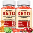 Keto ACV Gummies – Apple Cider Vinegar con Madre, Metabolismo Apoyo– con Vitamina B6 &amp; B12 – Vegan, No-GMO – apoya el bienestar diario – 120 cuenta