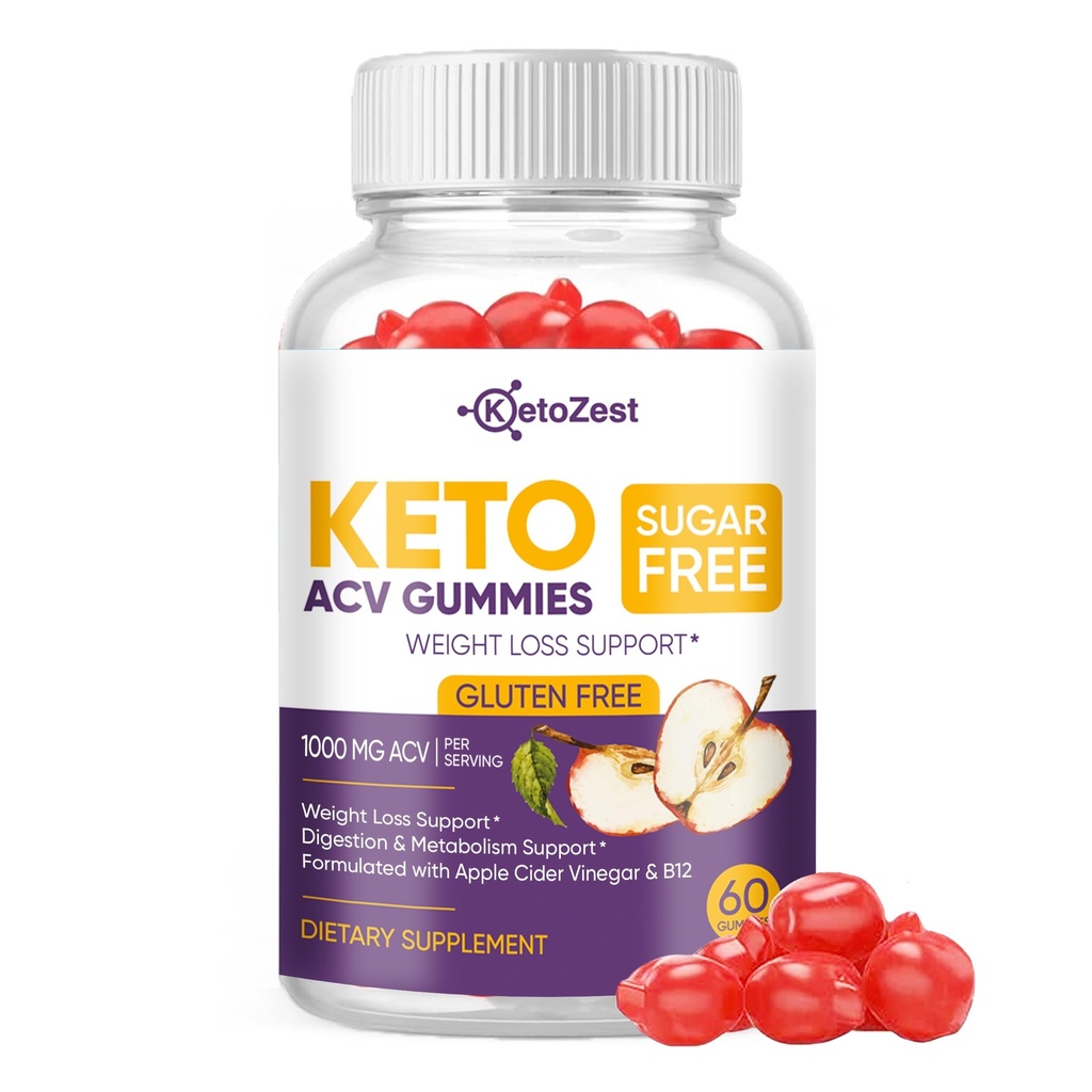 Keto Acv Gummies for Weight Loss Support " Belly Fat Burn - Pro Active Super Apple Cider Vinegar Gummies - Rapid Fat Burner Diet Supplement for Women Hombre - Sugar Free &amp; Gluten Free (1000MG)