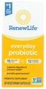 Renovar la vida todos los días cápsulas probióticas, suplemento diario apoya la salud urinaria, digestiva e inmunitaria, L. Rhamnosus GG, lácteo, soya y libre de gluten, 15 millones CFU, 30 cuenta
