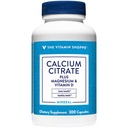 El Citrato de Calcio de Vitamina Shoppe+Magnesium limitadaVitamin D,Multi-Mineral Bone Health Supplement,Vitamin D Aids Absorción, Calcio 999mg, Magnesio 567mg, Vitamina D 612IU por Dosis diaria (300 cápsulas)