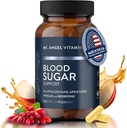 Mt. Angel Vitaminas Sangre Sugar Apoyo Suplemento - Suplemento Natural con Pysllium Husk, Berberine con Ceylán Canamón, y Apple Vinagre de Sidra - Apoyos Niveles saludables de azúcar en sangre - 60 cápsulas