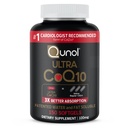 Qunol Ultra CoQ10 100mg Softgels- 3X Mejor Absorción Coenzima Q10 Suplementos - Suplemento Antioxidante para la Producción de Energía Vascular y Corazón - 5 Mes - 150 Cuenta