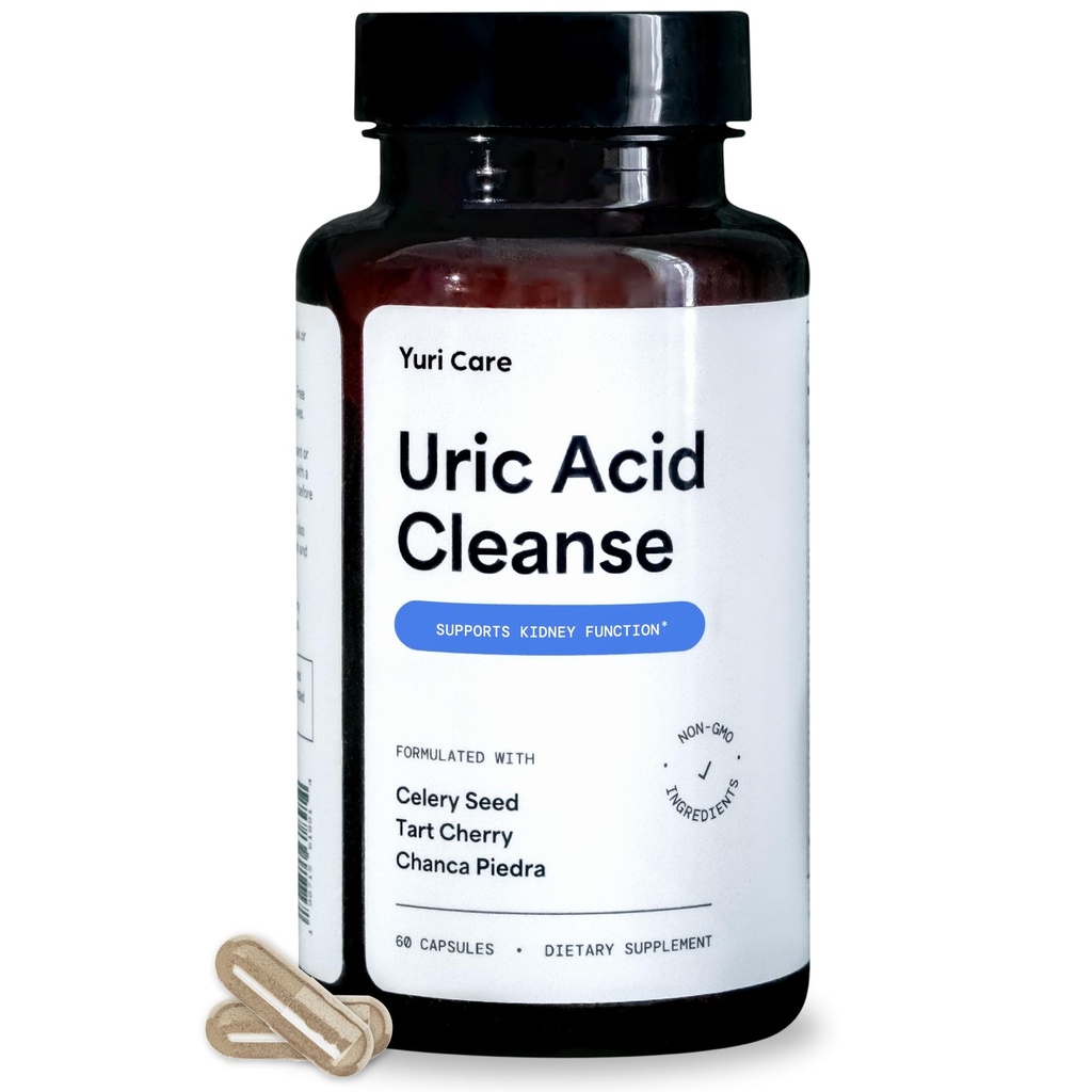 Natural Uric Acid Cleanse with 2000mg Celery Seed, 1000mg Chanca Piedra, Pomegranate Extract, Tart Cherry Extract Capsules - Kidney Cleanse Detox " Repair for Uric Acid Flush
