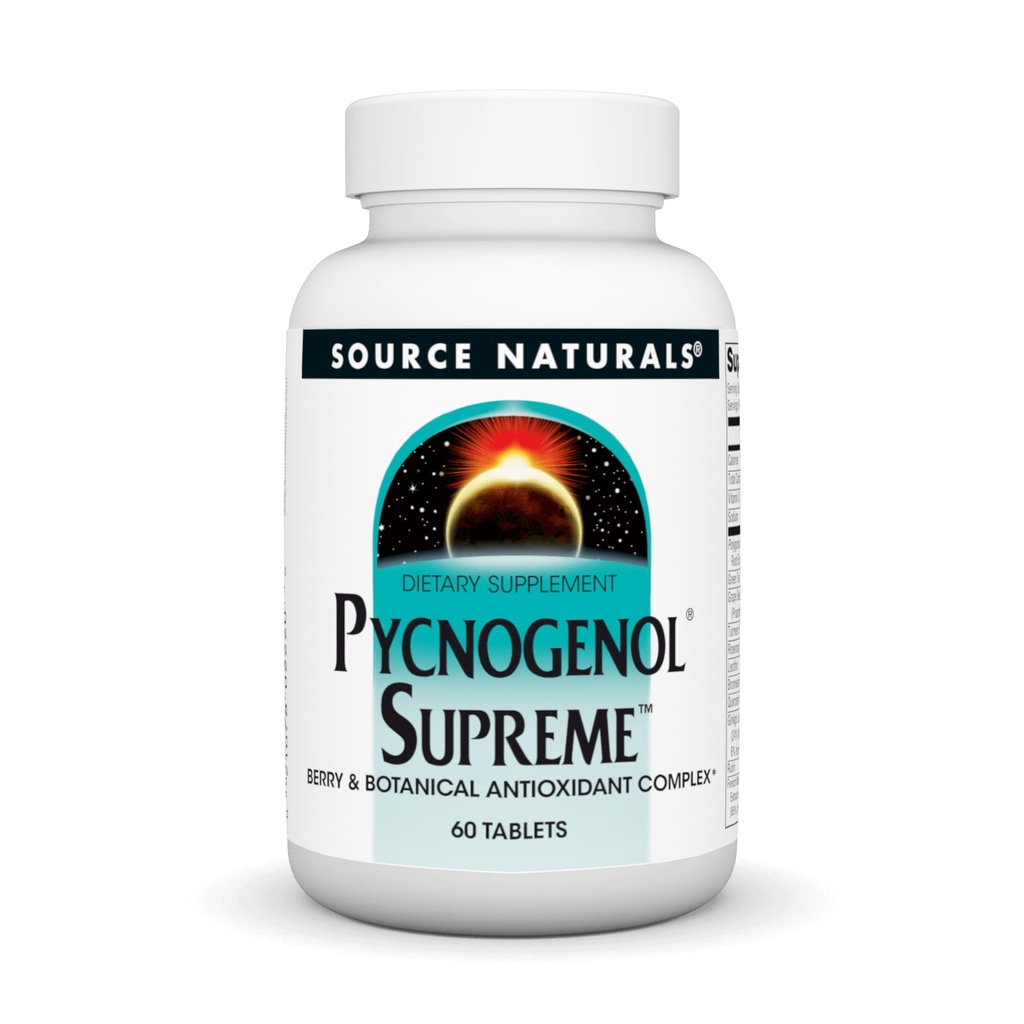 Fuente Naturals Pycnogenol Supremo, Complejo Antioxidante Botánico de Berry* - 60 Tabletas