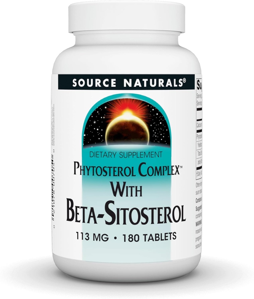 Complejo de Fitosterol Natural con Beta-Sitosterol, soporta niveles de colesterol saludable*, 113 mg - 180 Tabletas