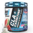 BPI Sports CLA+Carnitine – CLA L Carnitine &amp; Linoleic Acid – L Carnitine Supplement for Weight Loss, Metabolism & Lean Muscle – Caffeine Free – Watermelon Freeze – 50 Servings – 12.34 oz