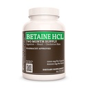 Remedy’s Nutrition Betaine HCL (Hydrochloride)  durable 1,000 mg, 60 Capsules Dietary Supplement ← Two Month Supply  Contiene Calcium Carbonate, Papain " Bromelain