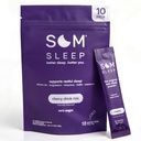 Som Sleep, Restful Sleep Powder Drink Mix w/Melatonin, Magnesium, Vitamina B6, L-Theanine & GABA – Vegan, Zero Sugar, Keto Friendly – Cherry, 10-Pack