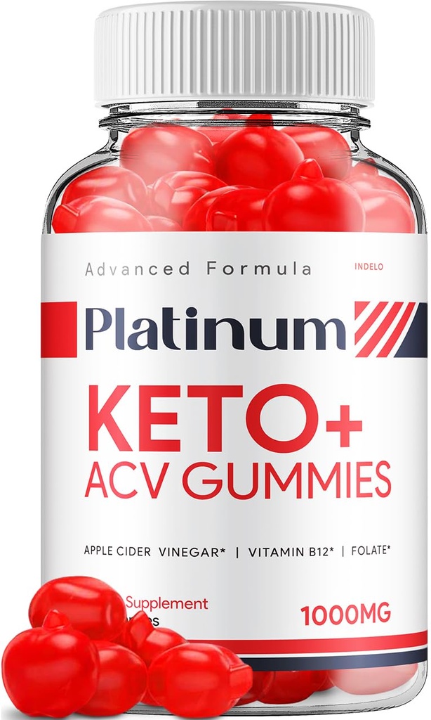 Platinum Keto ACV Gummies - Advanced Formula Platinum Keto Plus ACV Gummies Apple Cider Vinegar Platinum ACV Gummies Dietary Comentarios Suplemento Hombre Mujeres (60 Gummies)