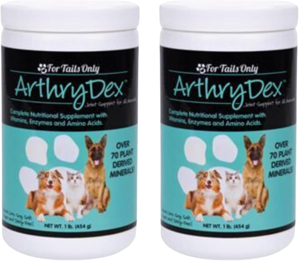 USTEDNGEVITY Arthrydex Suplemento Nutricional completo ← Vitaminas Probióticas Enzimas  sometida Pets Huesos saludables &amp; Conjuntos -1 lb Canister (Pack of 2)